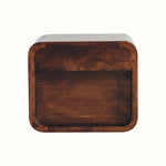 Hamade Wall Mounted Bedside Table, Small - Chestnut Bedside Tables - Bokel Home