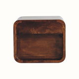 Hamade Wall Mounted Bedside Table, Small - Chestnut Bedside Tables - Bokel Home