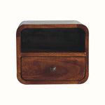 Hamade Wall Mounted Bedside Table, Small - Chestnut Bedside Tables - Bokel Home