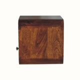 Hamade Wall - Mounted Bedside Table, Small - Chestnut - Bokel Home