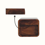 Hamade Wall Mounted Bedside Table, Small - Chestnut Bedside Tables - Bokel Home