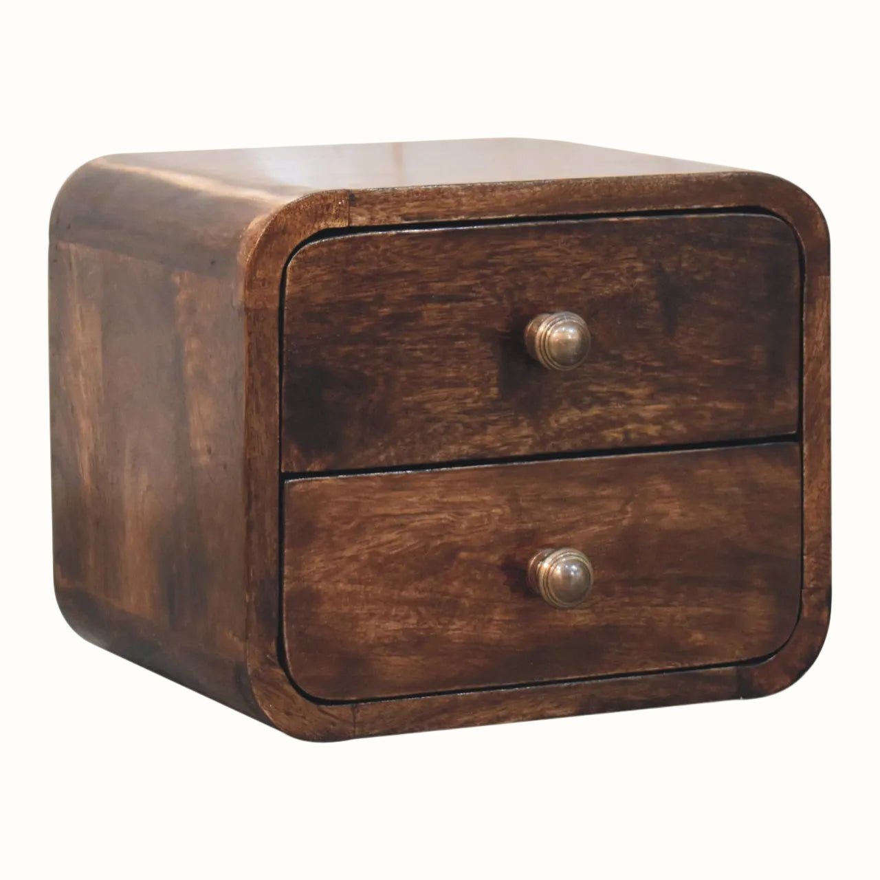Hamade Wall Mounted Bedside Table, Small - Honey Caramel Bedside Tables - Bokel Home