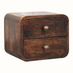 Hamade Wall Mounted Bedside Table, Small - Honey Caramel Bedside Tables - Bokel Home