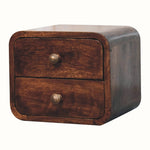 Hamade Wall Mounted Bedside Table, Small - Honey Caramel Bedside Tables - Bokel Home