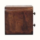 Hamade Wall Mounted Bedside Table, Small - Honey Caramel Bedside Tables - Bokel Home