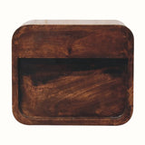 Hamade Wall Mounted Bedside Table, Small - Honey Caramel Bedside Tables - Bokel Home