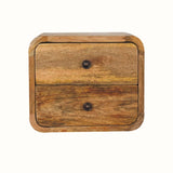 Hamade Wall - Mounted Bedside Table, Small - Natural - Bokel Home