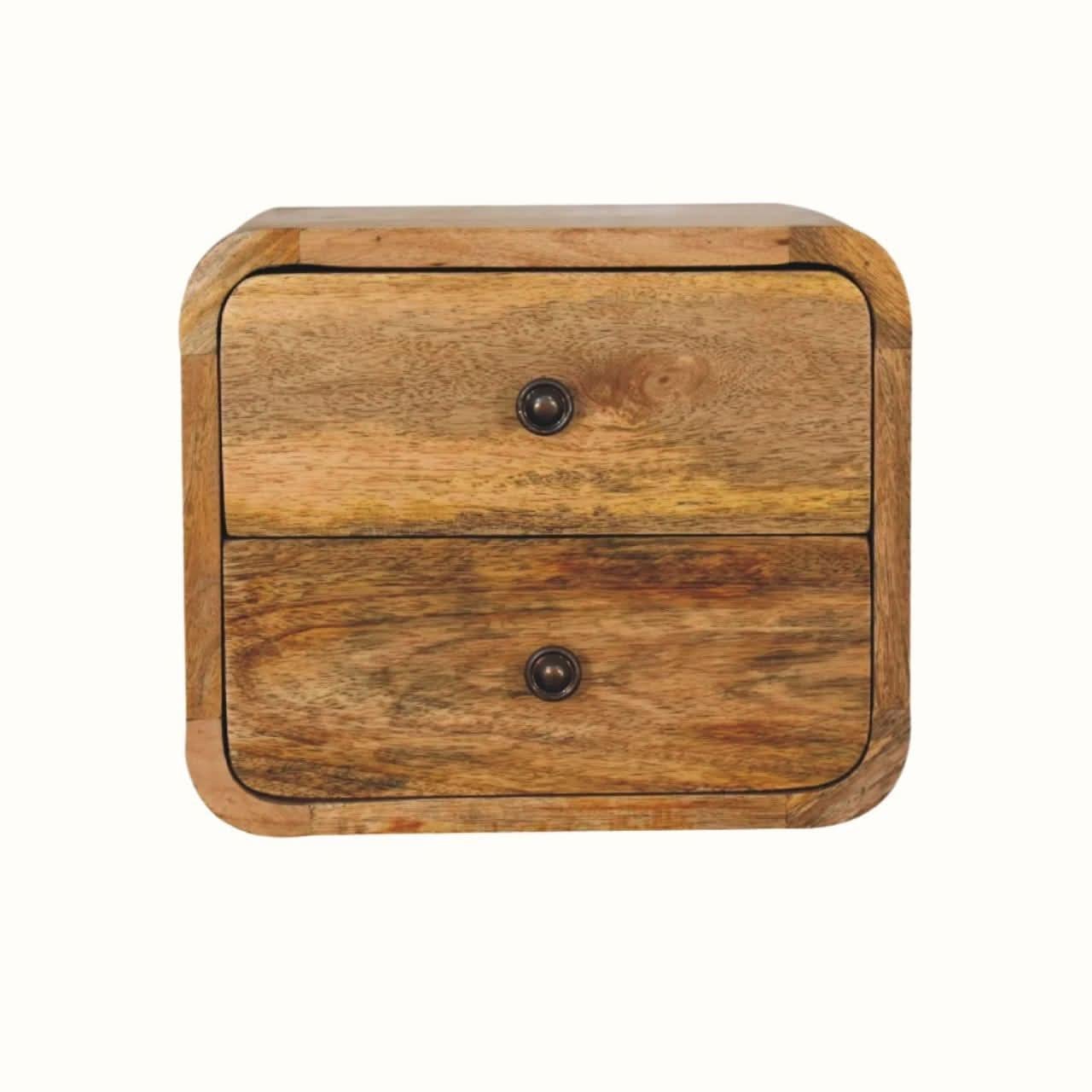 Hamade Wall Mounted Bedside Table, Small - Natural Bedside Tables - Bokel Home