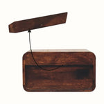 Hamade Wall Mounted Open Bedside Table, Medium - California Walnut Bedside Tables - Bokel Home
