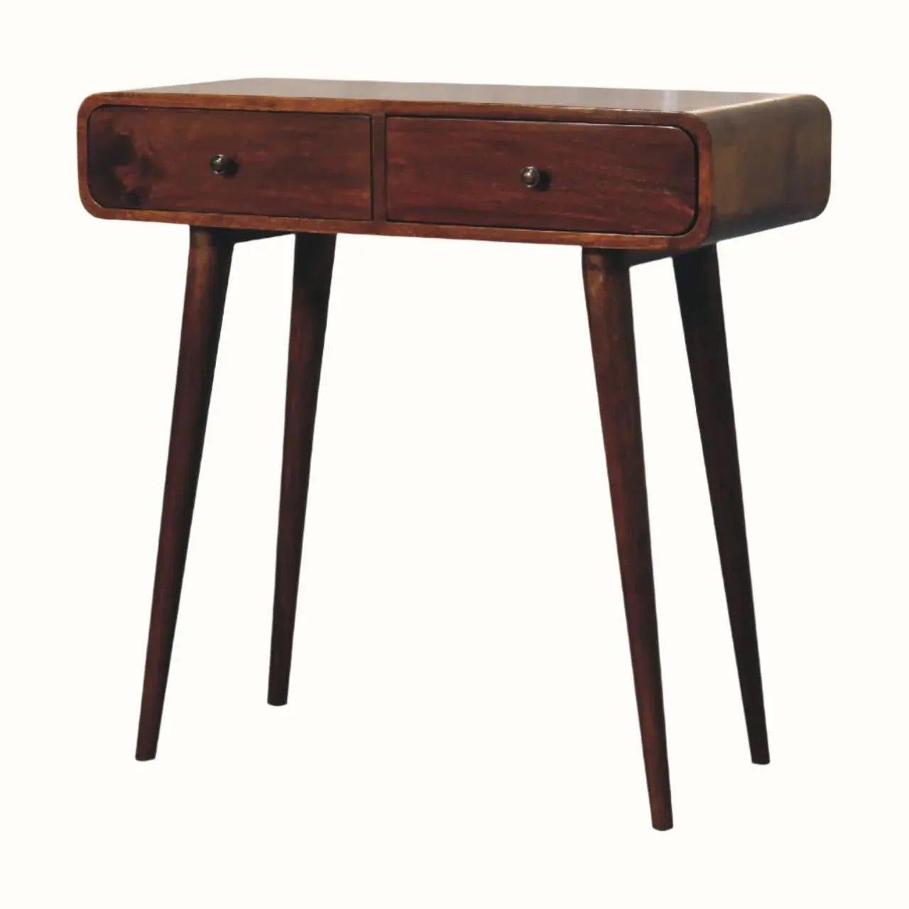 Hamade Writing Desk, Medium - Chestnut Desks - Bokel Home