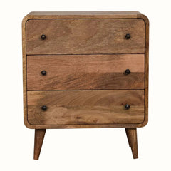 Hamade Chest of 3 Drawers, Small - Natural Chest of Drawers Bokel Home