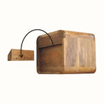 Hamade Open Wall Mounted Bedside Table, Small - Natural