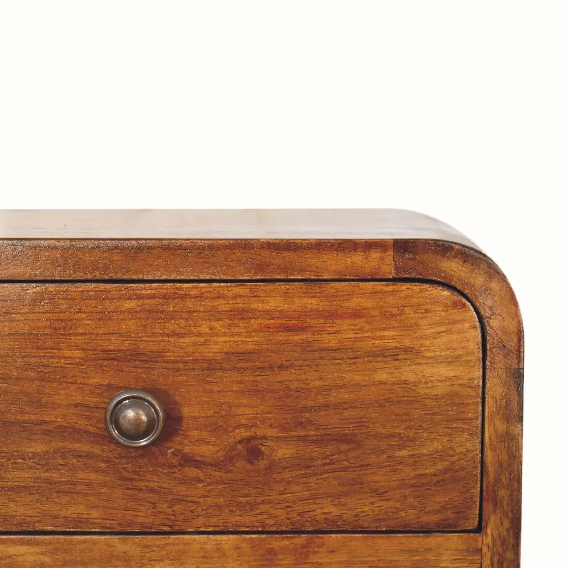 Hamade Open Wall Mounted Bedside Table, Small - Chestnut