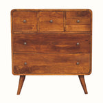 Hamade Chest of 5 Drawers - Chestnut