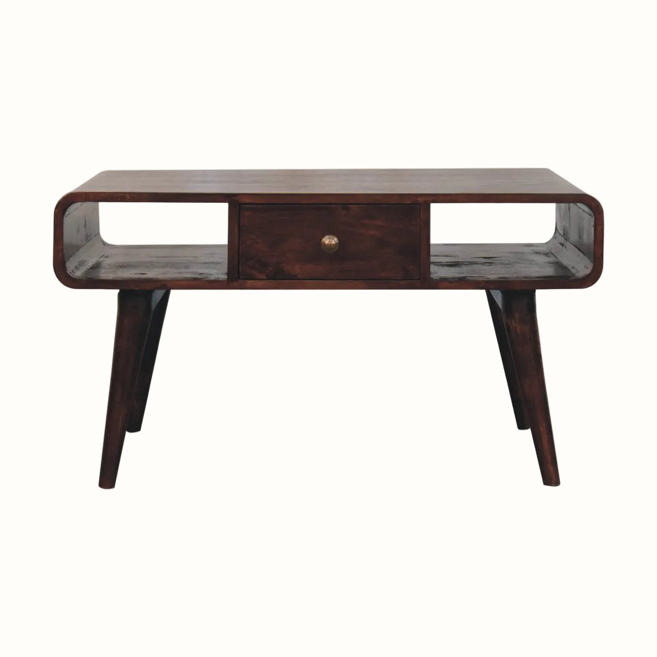 Hamade Open Coffee Table, Medium- California Walnut