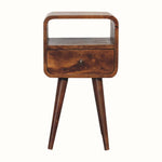 Hamade Open Bedside Table, Small - Chestnut