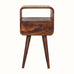Hamade Open Bedside Table, Small - Chestnut