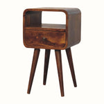 Hamade Open Bedside Table, Small - Chestnut