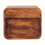 Hamade Open Wall Mounted Bedside Table, Small - Honey Caramel