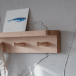 Hambledon 3 Peg Shelf - Oak Wood, Natural Shelves & Bookcases - Bokel Home