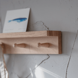Hambledon 3 Peg Shelf - Oak Wood, Natural Shelves & Bookcases - Bokel Home