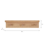 Hambledon 3 Peg Shelf - Oak Wood, Natural Shelves & Bookcases - Bokel Home