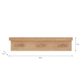 Hambledon 3 Peg Shelf - Oak Wood, Natural Shelves & Bookcases - Bokel Home