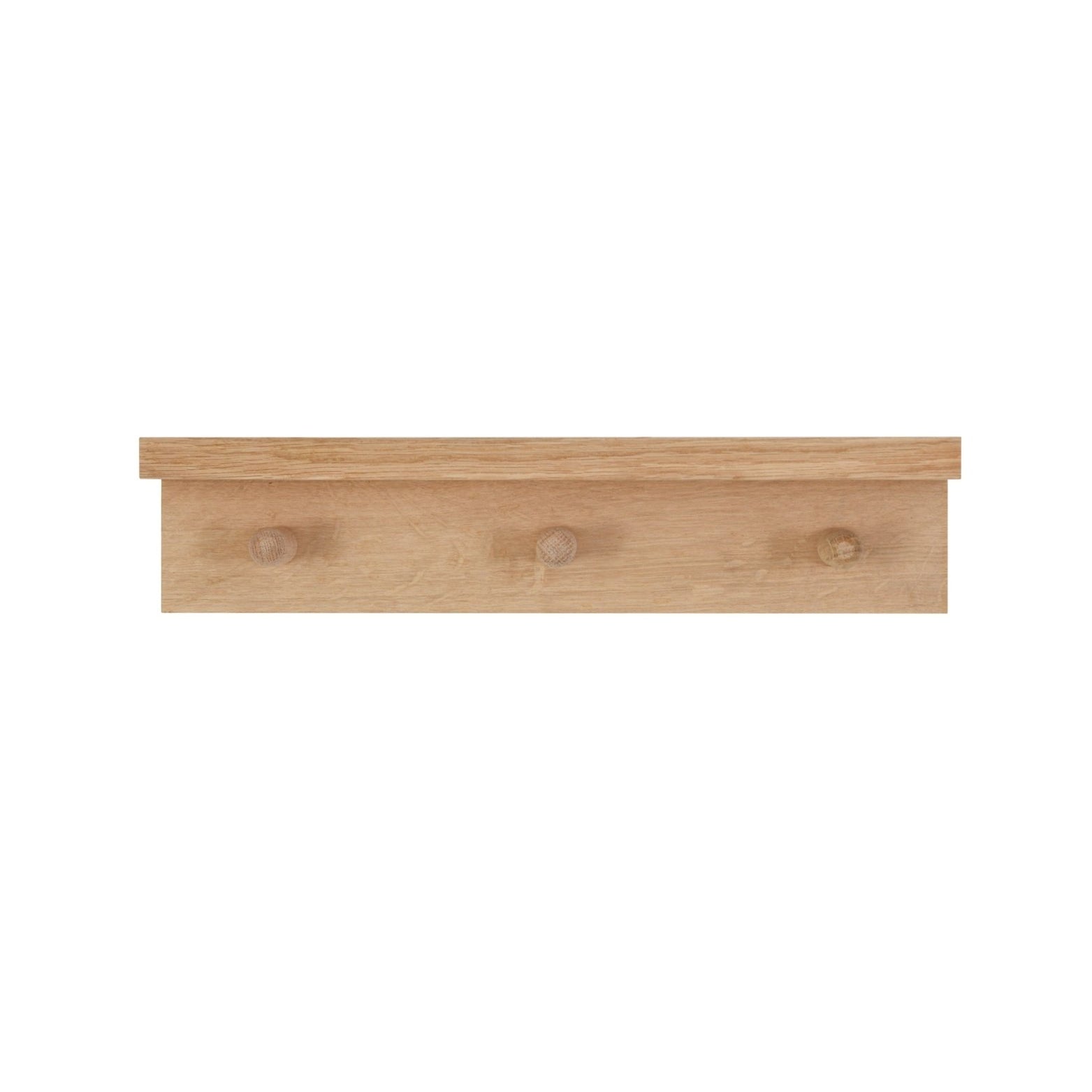 Hambledon 3 Peg Shelf - Oak Wood, Natural Shelves & Bookcases - Bokel Home