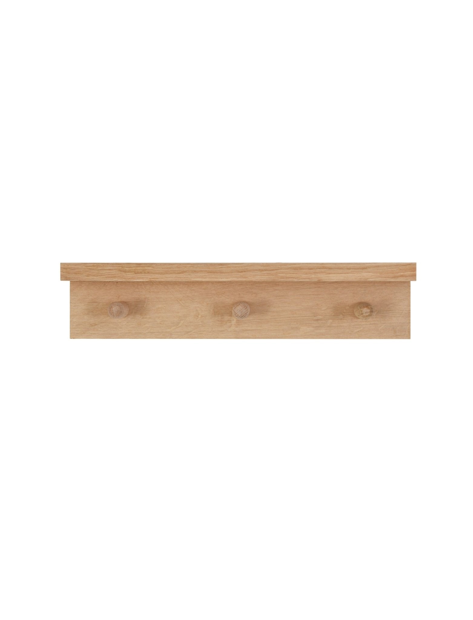 Hambledon 3 Peg Shelf - Oak Wood, Natural Shelves & Bookcases - Bokel Home