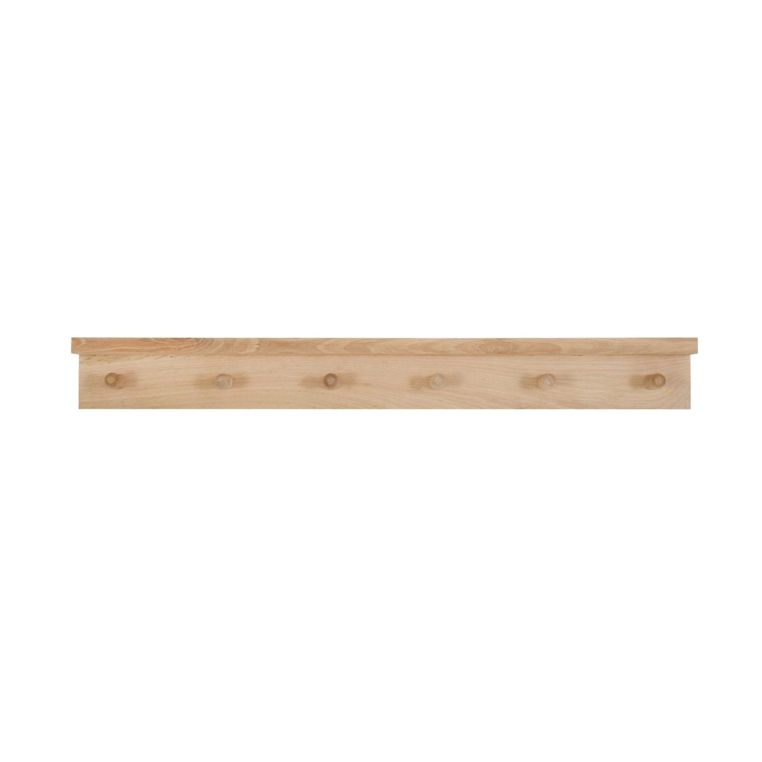 Hambledon 6 Peg Shelf - Oak Wood, Natural Shelves & Bookcases - Bokel Home