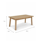 Hambledon Dining Table - Oak Wood, Natural Dining Tables - Bokel Home