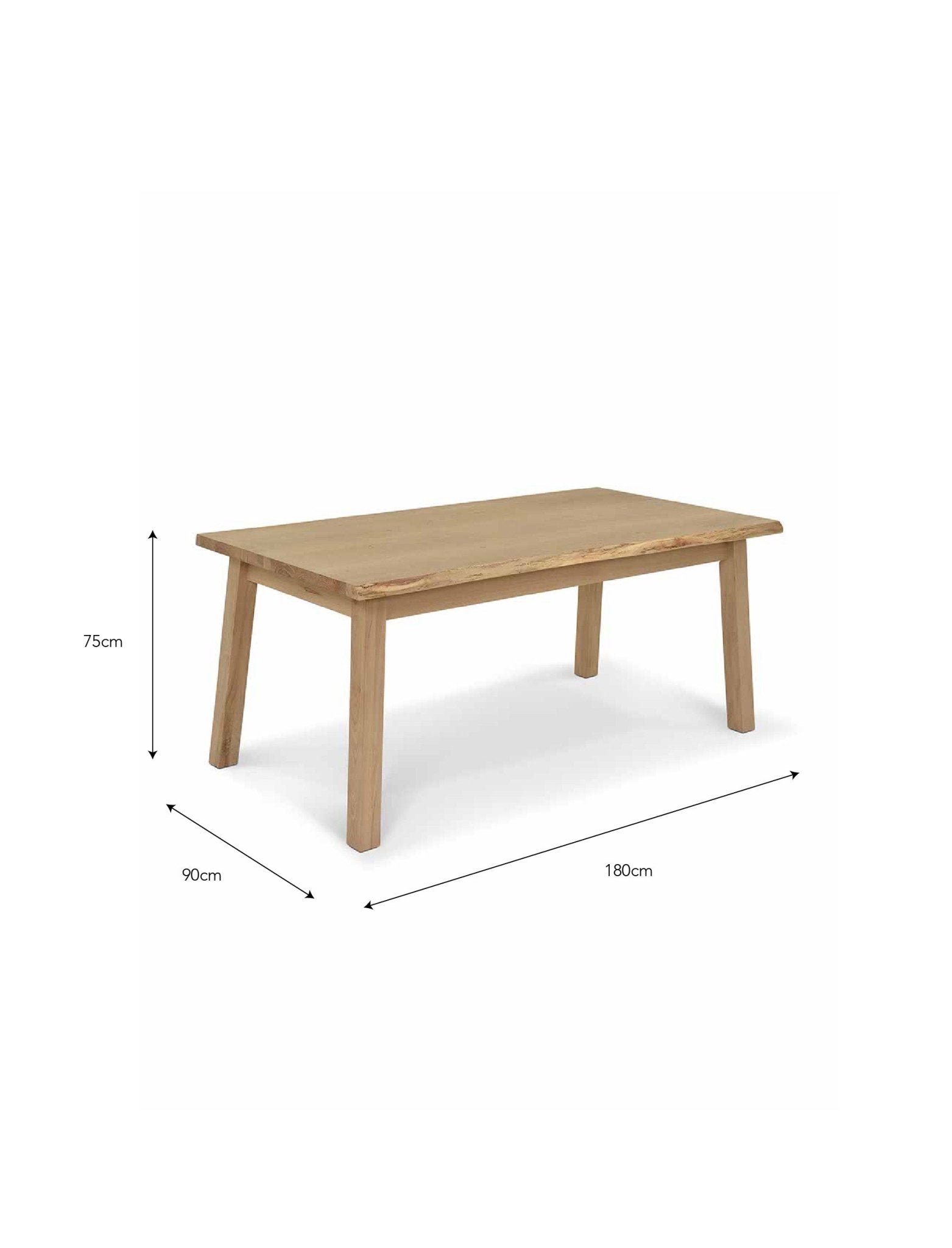 Hambledon Dining Table - Oak Wood, Natural Dining Tables - Bokel Home