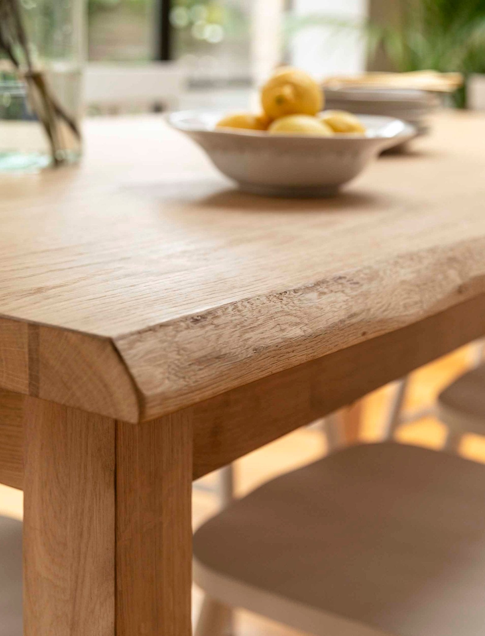 Hambledon Dining Table - Oak Wood, Natural Dining Tables - Bokel Home