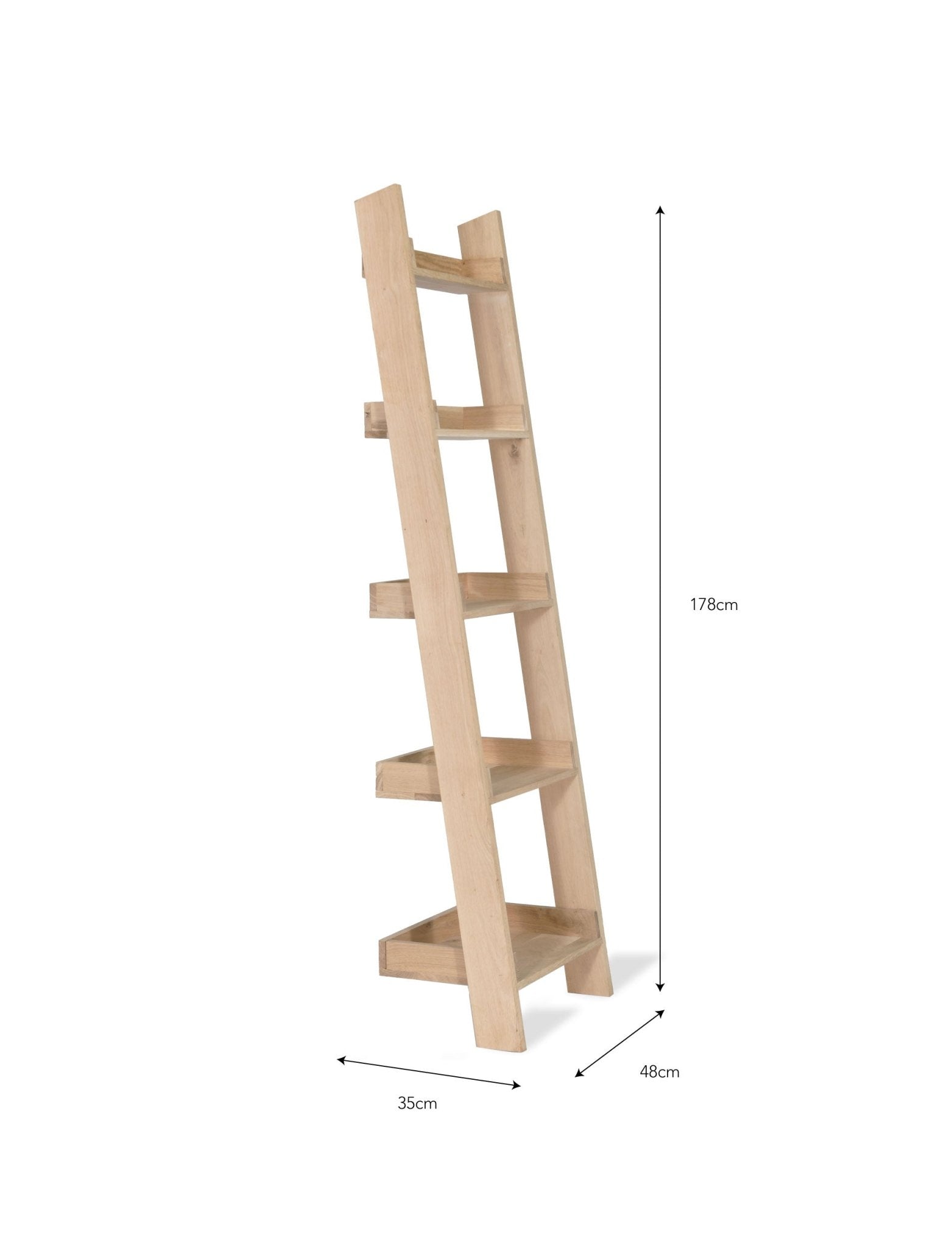 Hambledon Shelf Ladder 5 Tier - Natural Shelves & Bookcases - Bokel Home