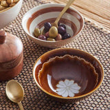 Heikki Brown Floral Bowl Decorative Bowls & Trays - Bokel Home
