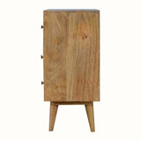 Rian Herringbone Chest of 3 Drawers, Medium - Natural