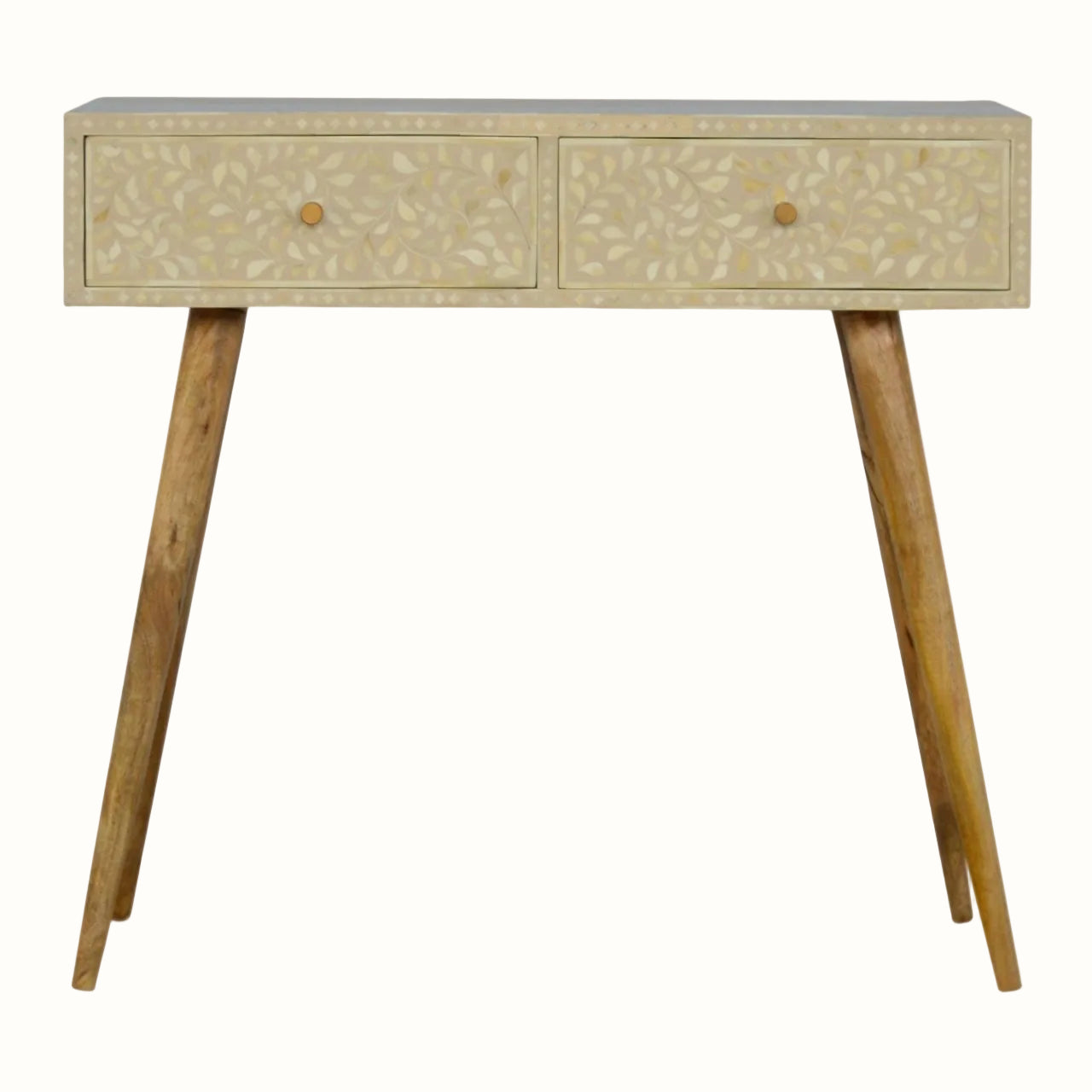 Marlo Floral Bone Inlay Console Table