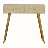 Marlo Floral Bone Inlay Console Table