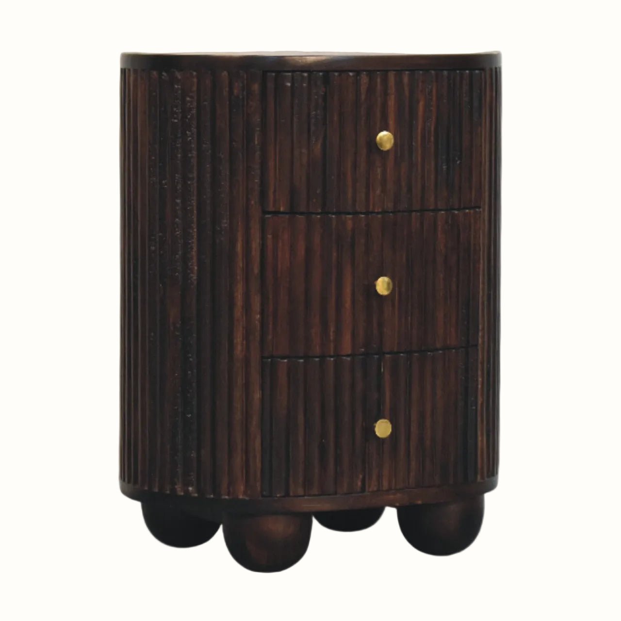 Jalla Bedside Table, Medium - Mocha Bedside Tables - Bokel Home
