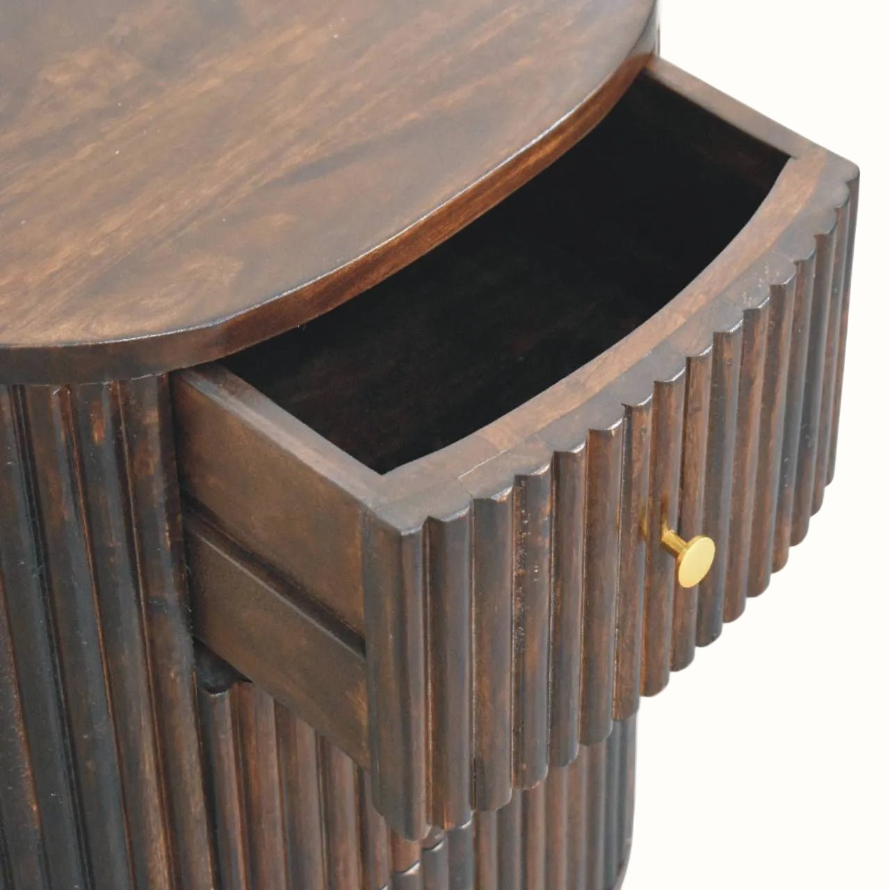 Jalla Bedside Table, Medium - Mocha Bedside Tables - Bokel Home