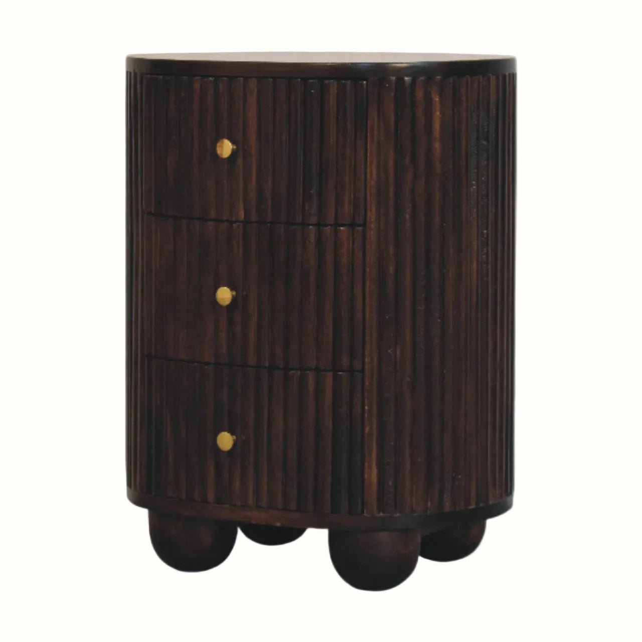 Jalla Bedside Table, Medium - Mocha Bedside Tables - Bokel Home