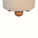 Jalla Bouclé Storage Footstool - Cream/Natural Footstools - Bokel Home