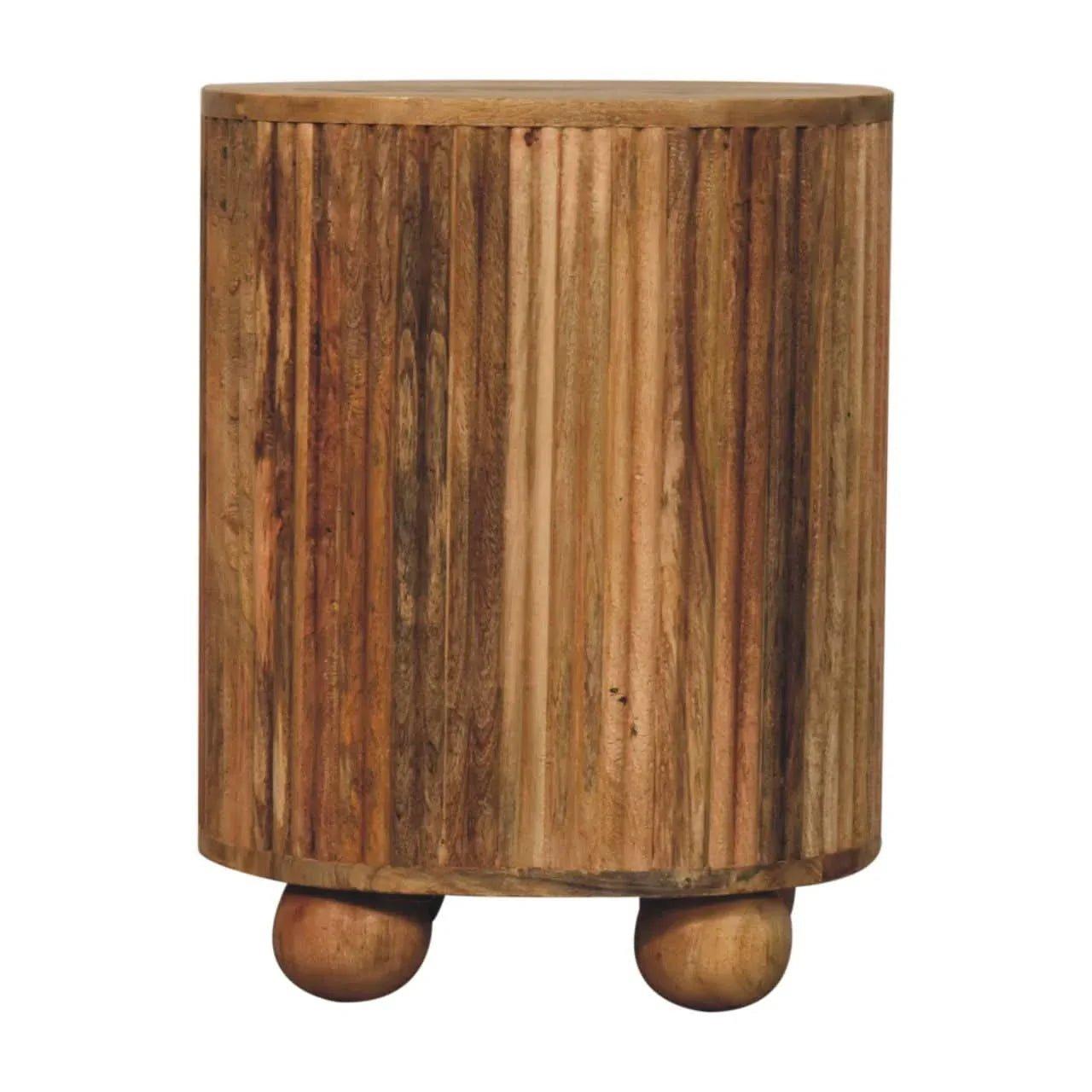 Jalla Open Bedside Table with 1 Drawer, Medium - Natural Bedside Tables - Bokel Home