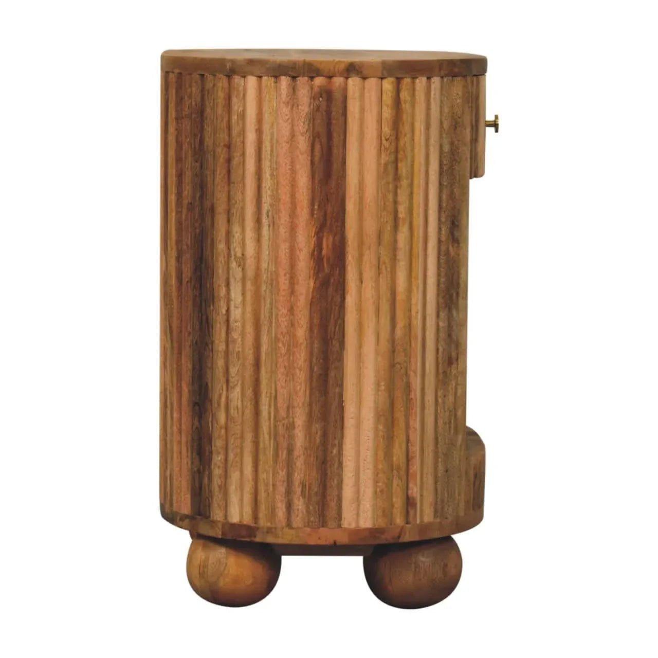 Jalla Open Bedside Table with 1 Drawer, Medium - Natural Bedside Tables - Bokel Home