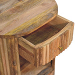 Jalla Open Bedside Table with 1 Drawer, Medium - Natural Bedside Tables - Bokel Home