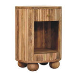Jalla Open Bedside Table with 1 Drawer, Medium - Natural Bedside Tables - Bokel Home