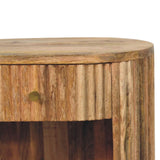 Jalla Open Bedside Table with 1 Drawer, Medium - Natural Bedside Tables - Bokel Home
