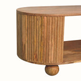 Jalla Open Fluted Coffee Table - Natural Coffee Tables - Bokel Home