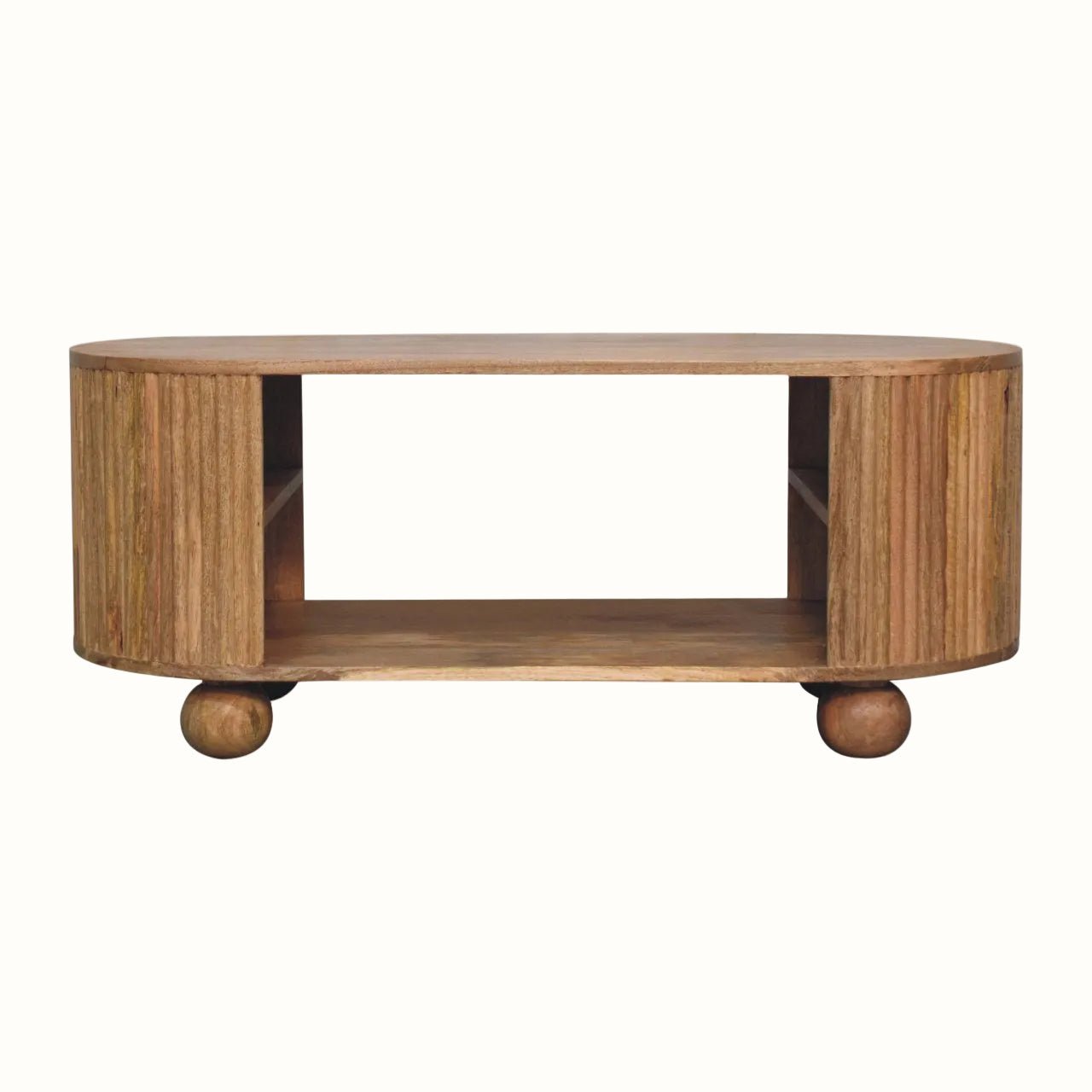 Jalla Open Fluted Coffee Table - Natural Coffee Tables - Bokel Home