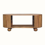 Jalla Open Fluted Coffee Table - Natural Coffee Tables - Bokel Home